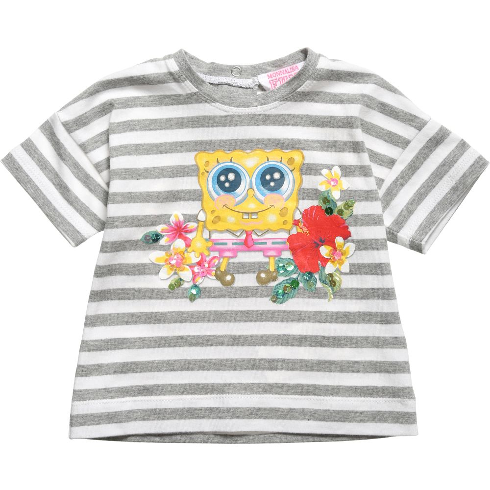 Monnalisa - Girls 'SpongeBob SquarePants' Striped T-Shirt | Childrensalon