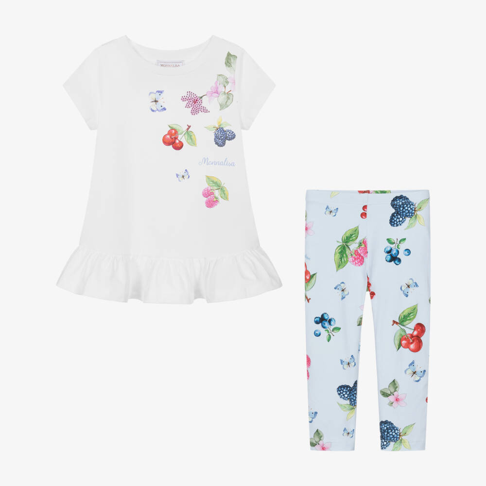 Monnalisa-Girls Spring Blossom Leggings Ensemble | Childrensalon Outlet