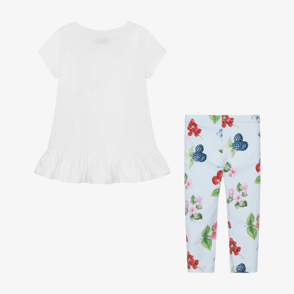 Monnalisa-Girls Spring Blossom Leggings Ensemble | Childrensalon Outlet