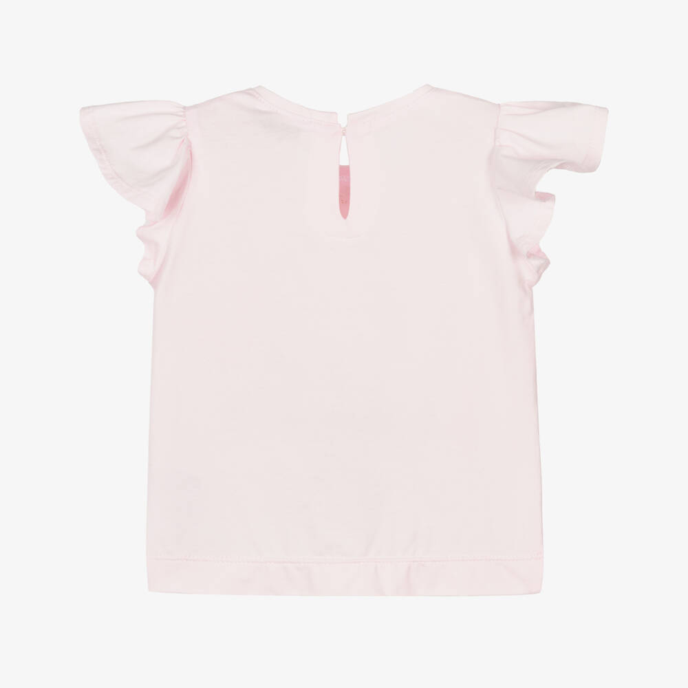 Monnalisa-Girls Spring Blush Daisy Tee | Childrensalon Outlet