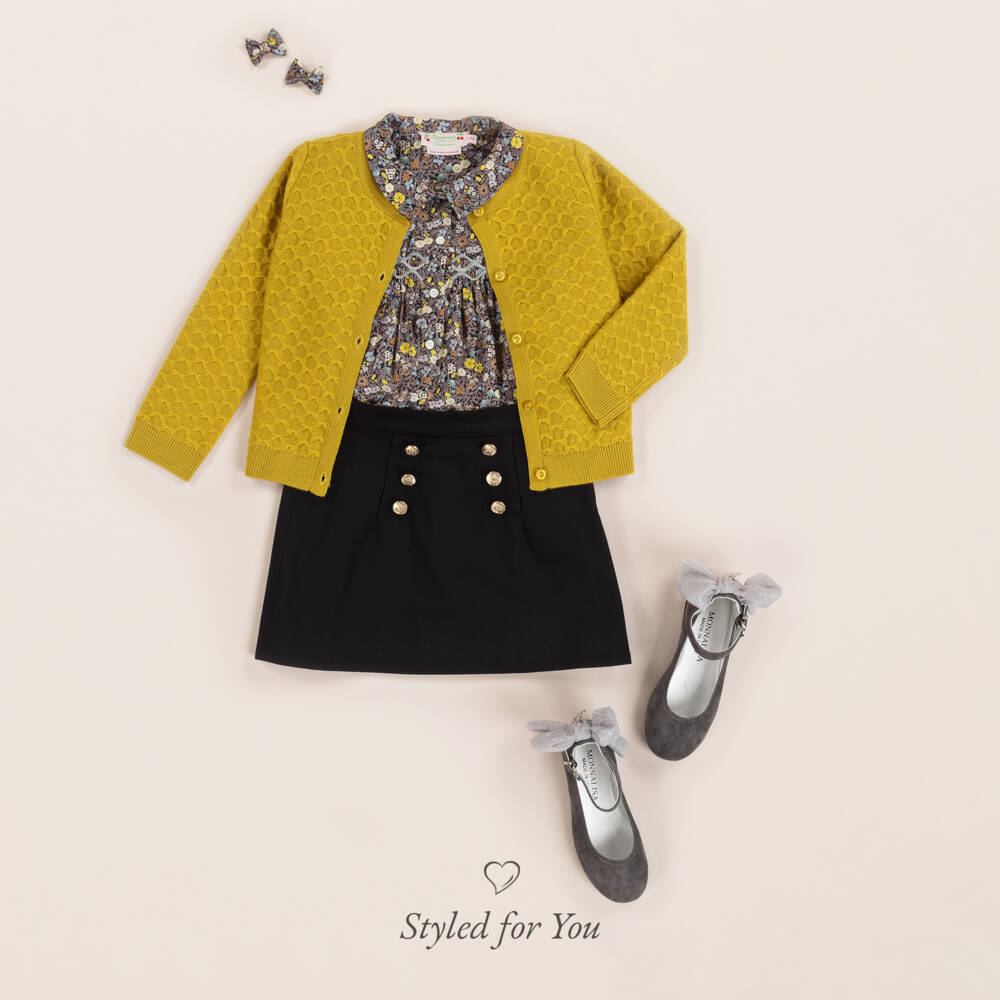 Monnalisa-Girls Suede Bow Ankle Shoes | Childrensalon Outlet