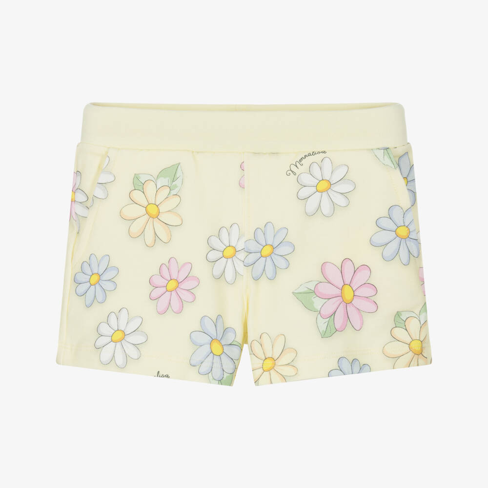 Monnalisa-Шорты из хлопка с солнечными ромашками для девочек | Childrensalon Outlet