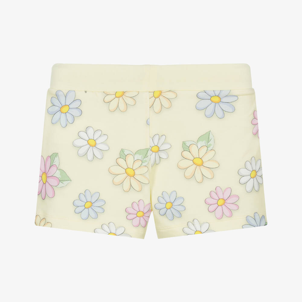 Monnalisa-Girls Sunny Daisy Cotton Shorts | Childrensalon Outlet