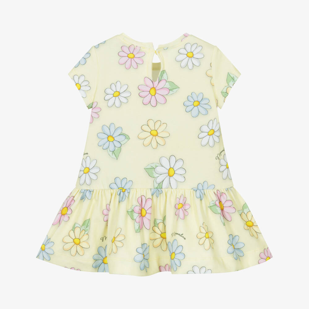 Monnalisa-Girls Sunshine Daisy Jersey Dress | Childrensalon Outlet