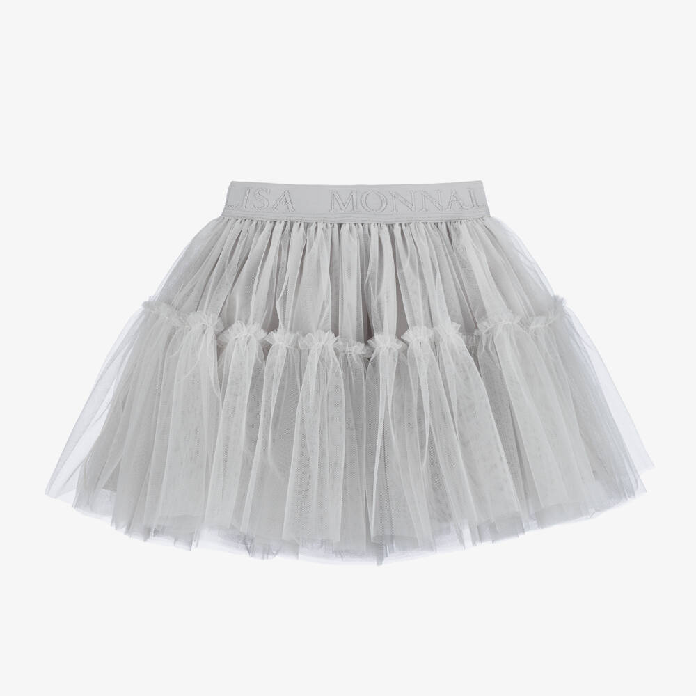 Monnalisa-تنورة توتو تول لون رمادي | Childrensalon Outlet