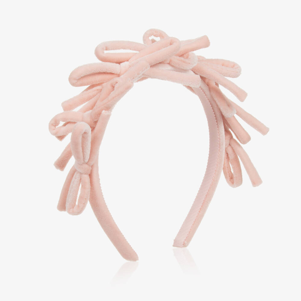 Monnalisa-Girls Velvet Bow Headband | Childrensalon Outlet