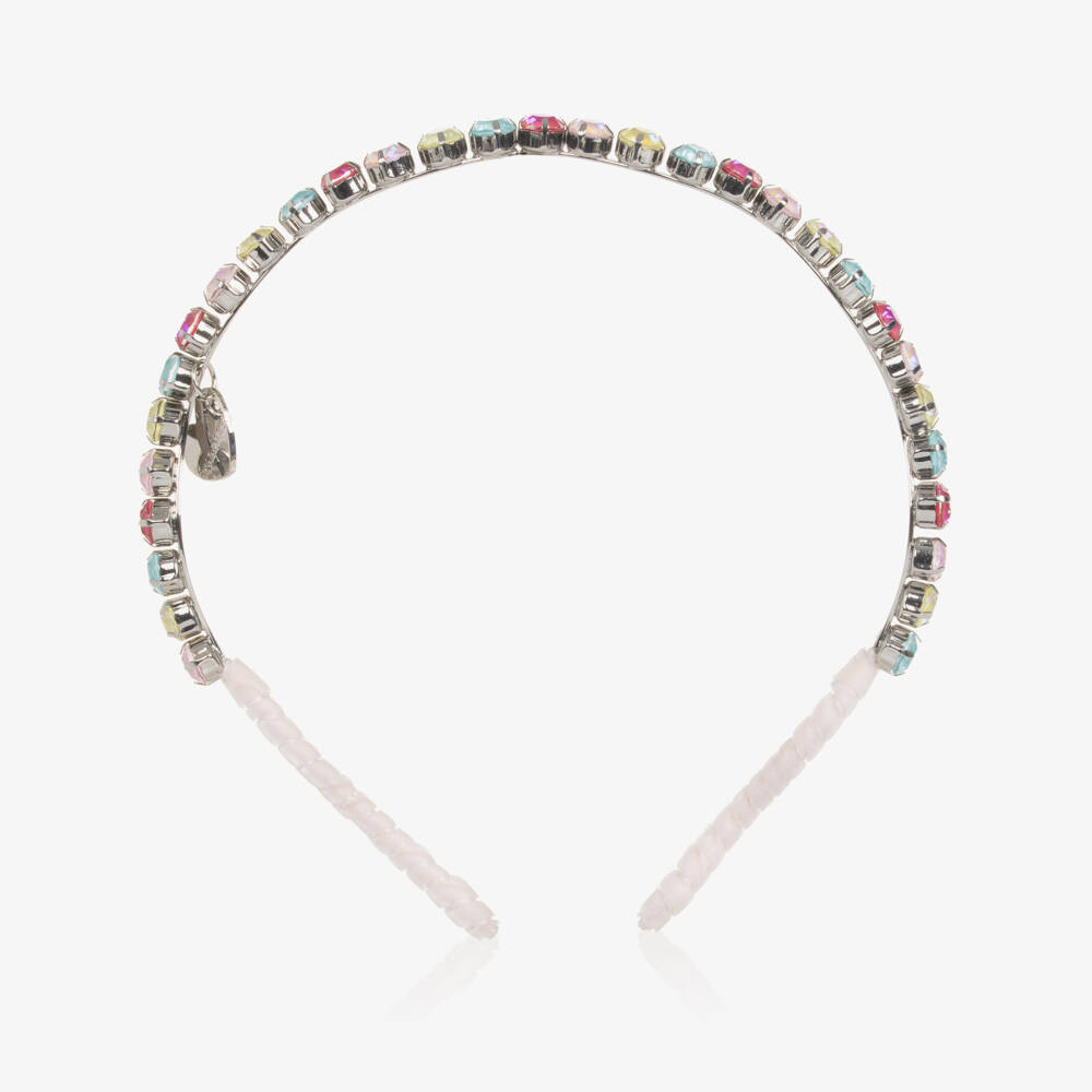 Monnalisa-Girls Wavy Multicolour Beaded Hairband | Childrensalon Outlet