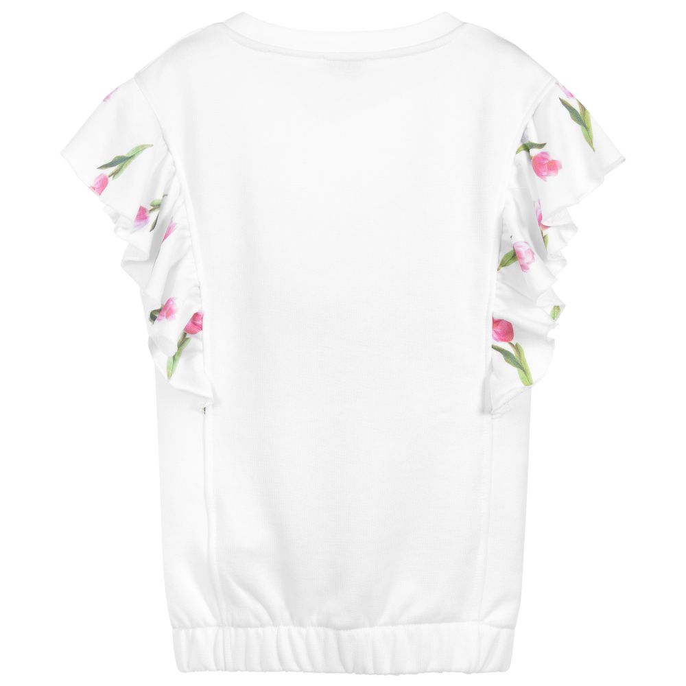 Monnalisa-Girls White Bugs Bunny Dress | Childrensalon Outlet