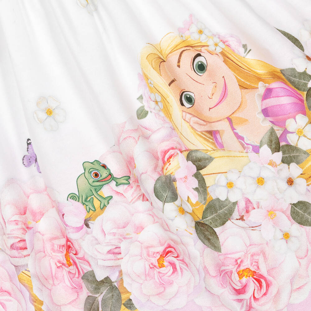 Monnalisa-Girls White Cotton Disney Dress | Childrensalon Outlet