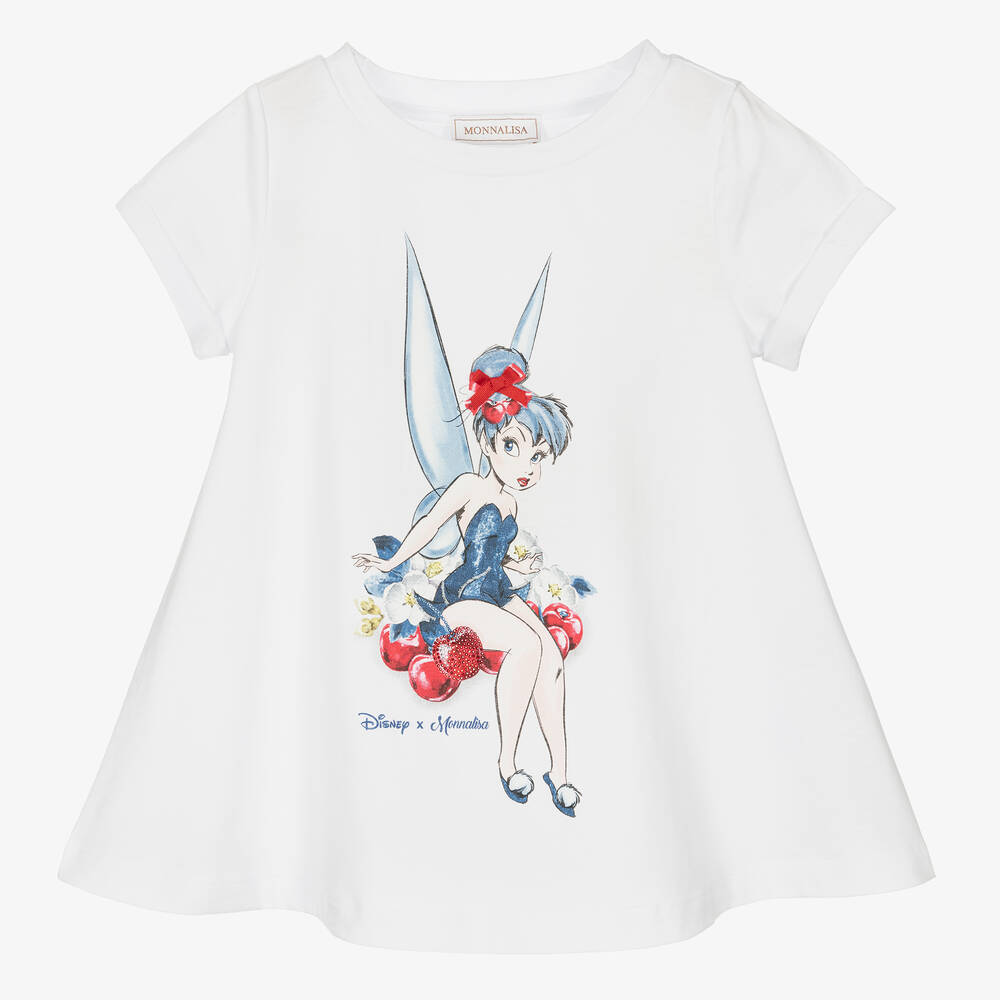 Monnalisa - Weißes Disney Baumwoll-T-Shirt (M) | Childrensalon
