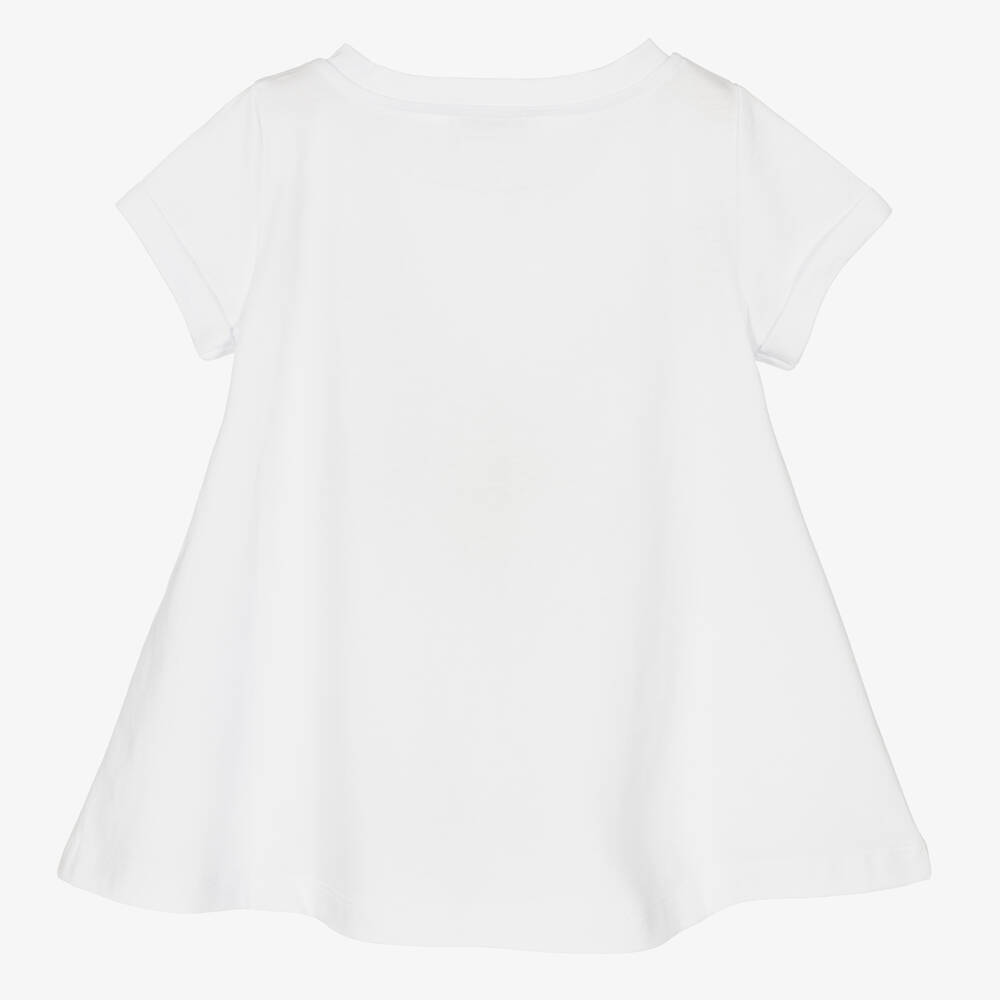 Monnalisa-Girls White Cotton Disney T-Shirt | Childrensalon Outlet