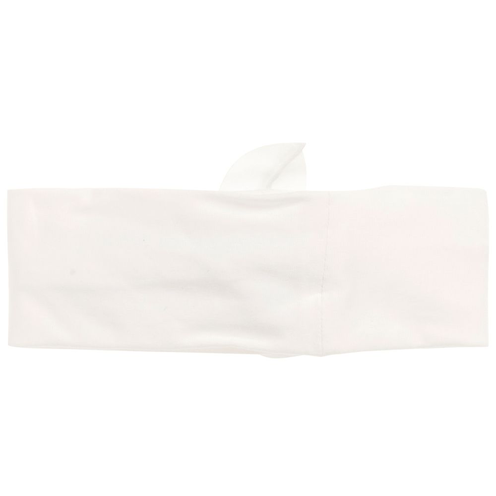 Monnalisa Chic-Girls White Cotton Headband | Childrensalon Outlet