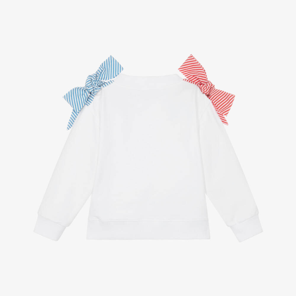 Monnalisa-Girls White Cotton Hello Kitty Sweatshirt | Childrensalon Outlet