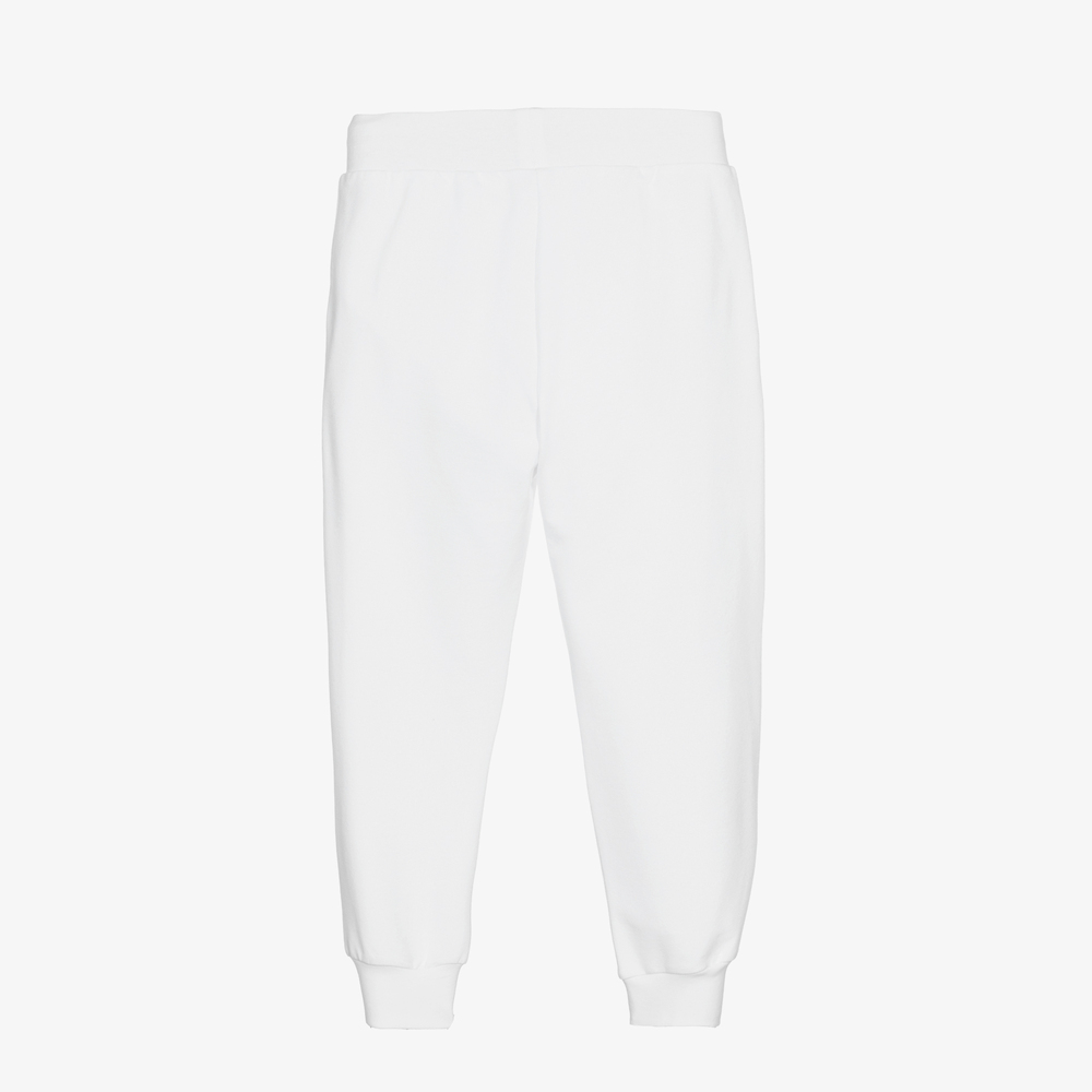 Monnalisa-جوغرز قطن جيرسي لون أبيض للبنات | Childrensalon Outlet