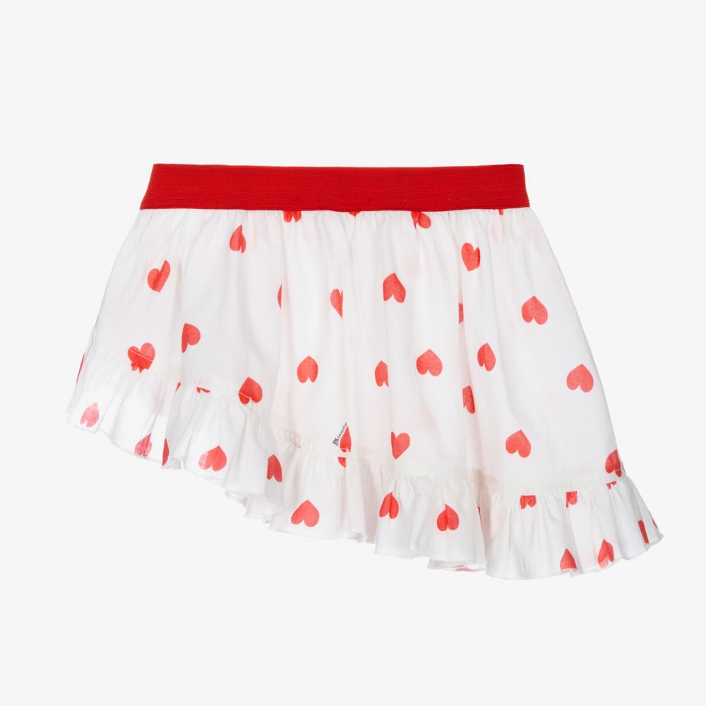 Monnalisa-Girls White Cotton Skirt | Childrensalon Outlet