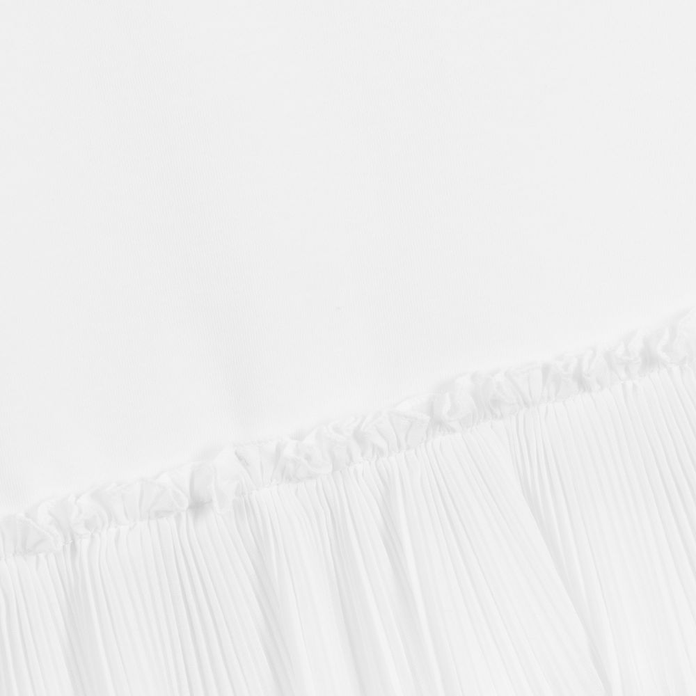 Monnalisa-Girls White Cotton Top | Childrensalon Outlet