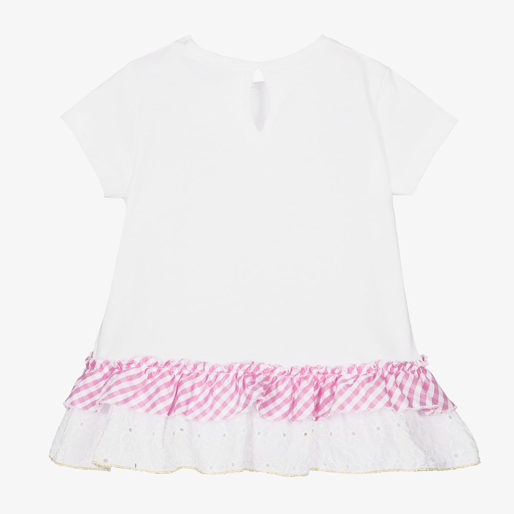 Monnalisa-Белая хлопковая футболка с Твити для девочек | Childrensalon Outlet