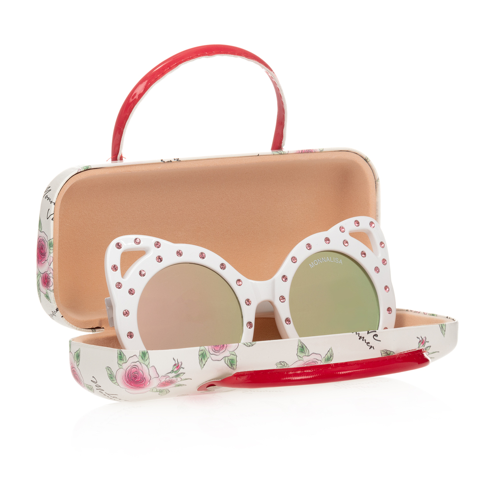 موناليزا-نظارات شمسية بعدسات واقية مزينة بخرز كريستال | Childrensalon Outlet