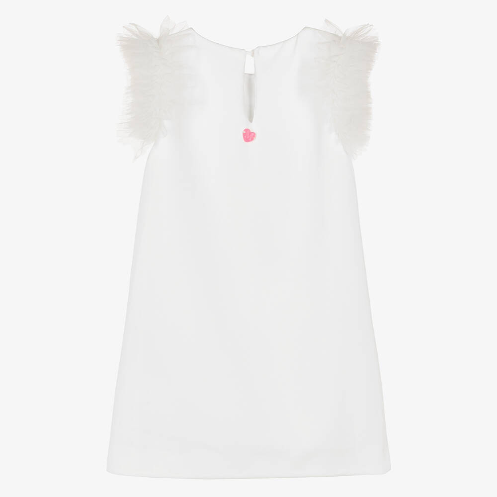 Monnalisa-Girls White Disney Dress | Childrensalon Outlet