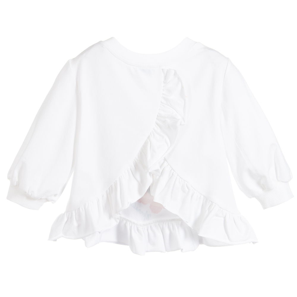 Monnalisa-Girls White Disney Sweatshirt | Childrensalon Outlet