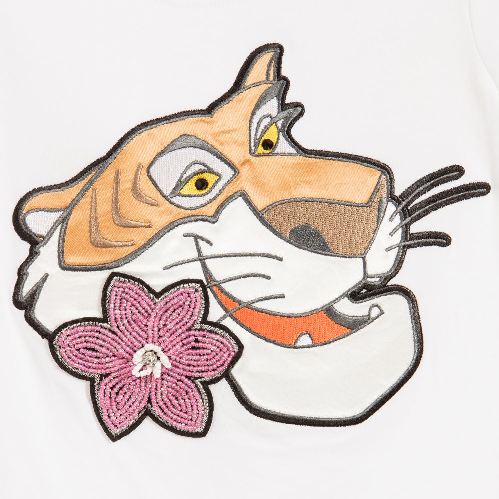 Monnalisa Бимба-Girls White Disney T-Shirt | Childrensalon Outlet