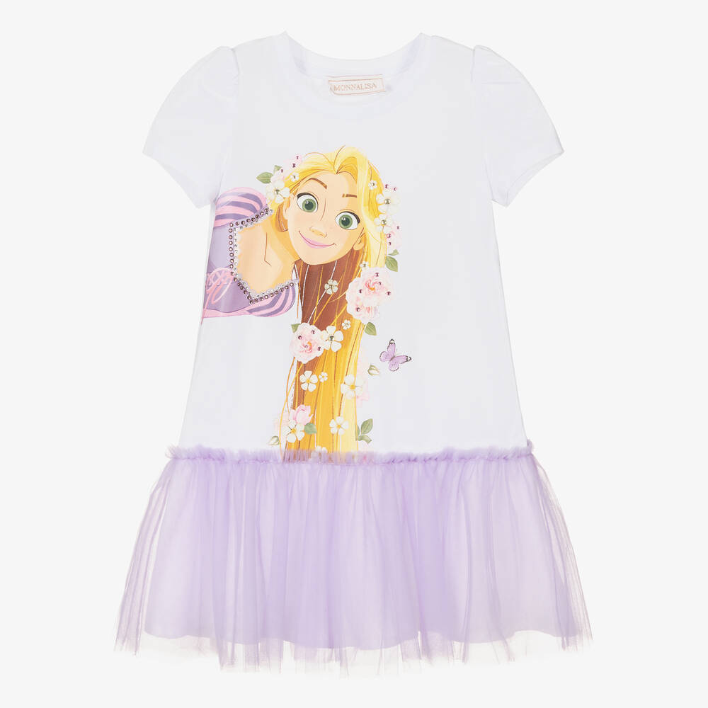 Monnalisa-Girls White Disney Tutu Dress | Childrensalon Outlet