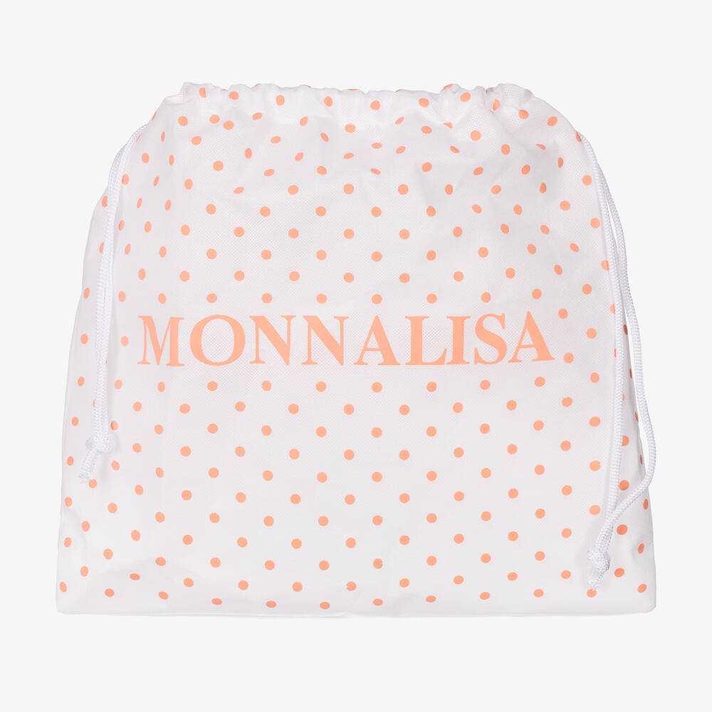 【同梱不可】 Girls - Chic Monnalisa White (14cm Bag Shoulder Patent Faux スカート