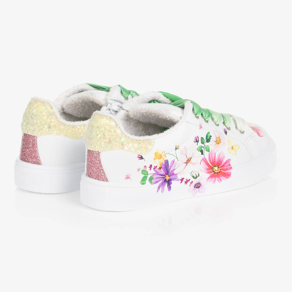 Girls sale floral trainers