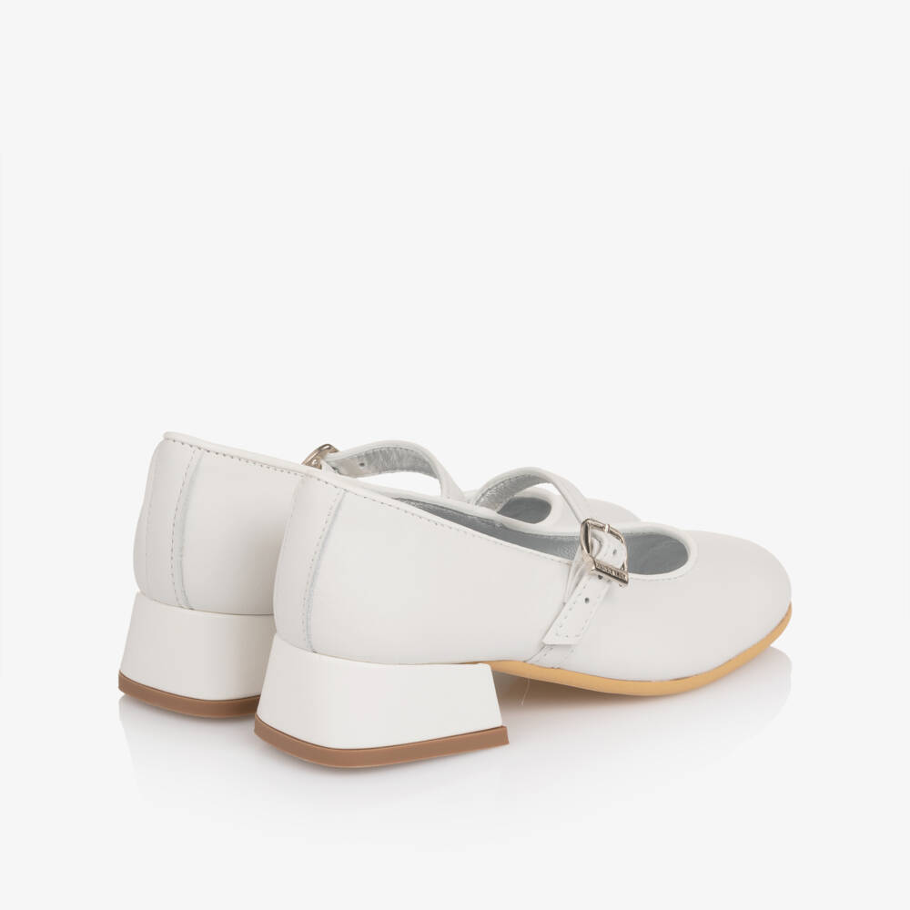 Monnalisa-Белые туфли на каблуке для девочек | Childrensalon Outlet