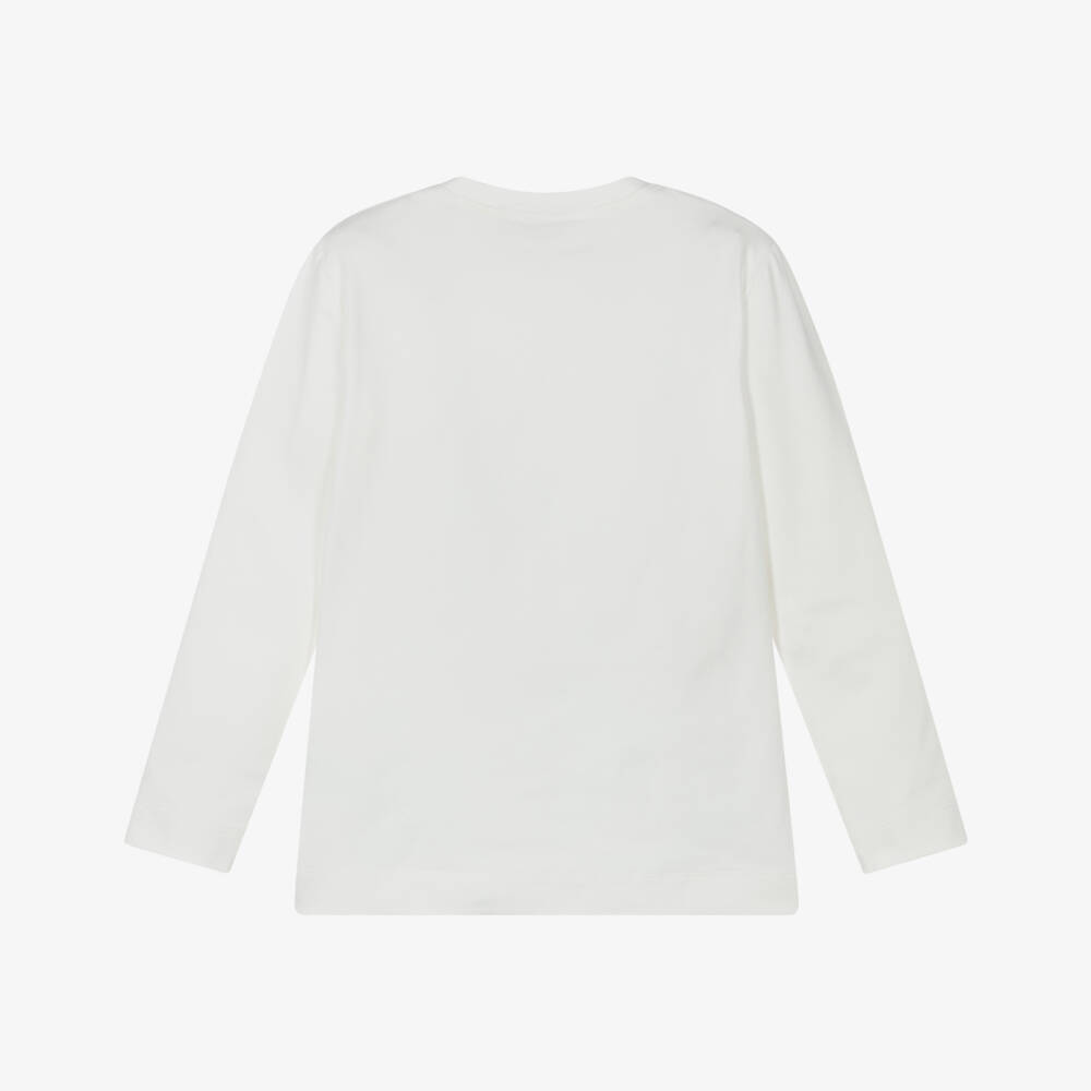 Monnalisa-Girls White Mickey Minnie Cotton Top | Childrensalon Outlet