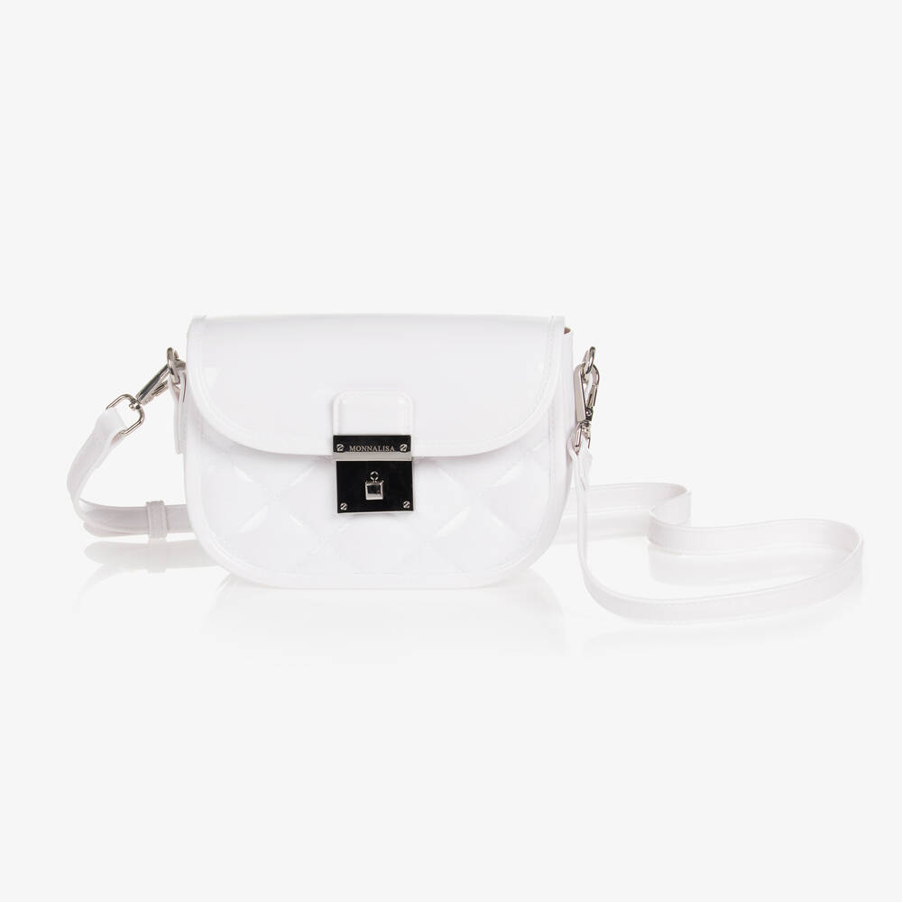 Monnalisa - Sac plastique blanc matelassé 19cm | Childrensalon