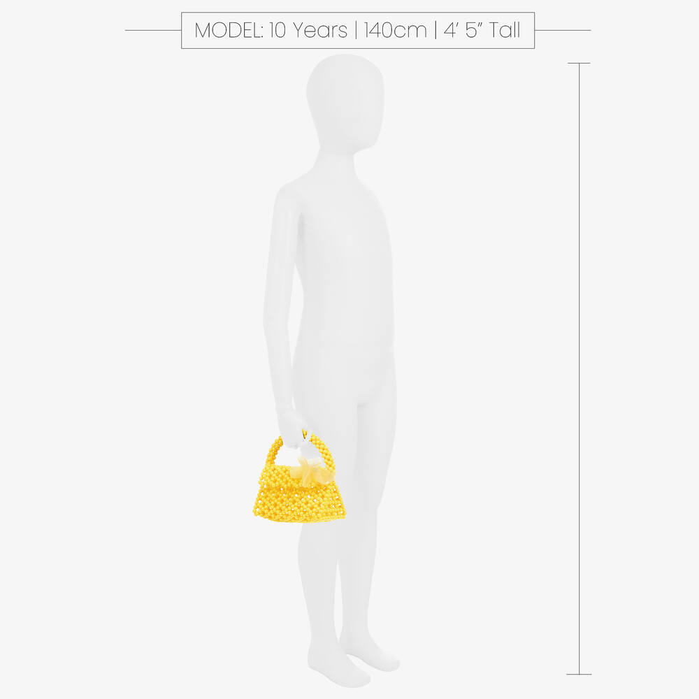 موناليزا-حقيبة يد لون أصفر للبنات (19 سم) | Childrensalon Outlet
