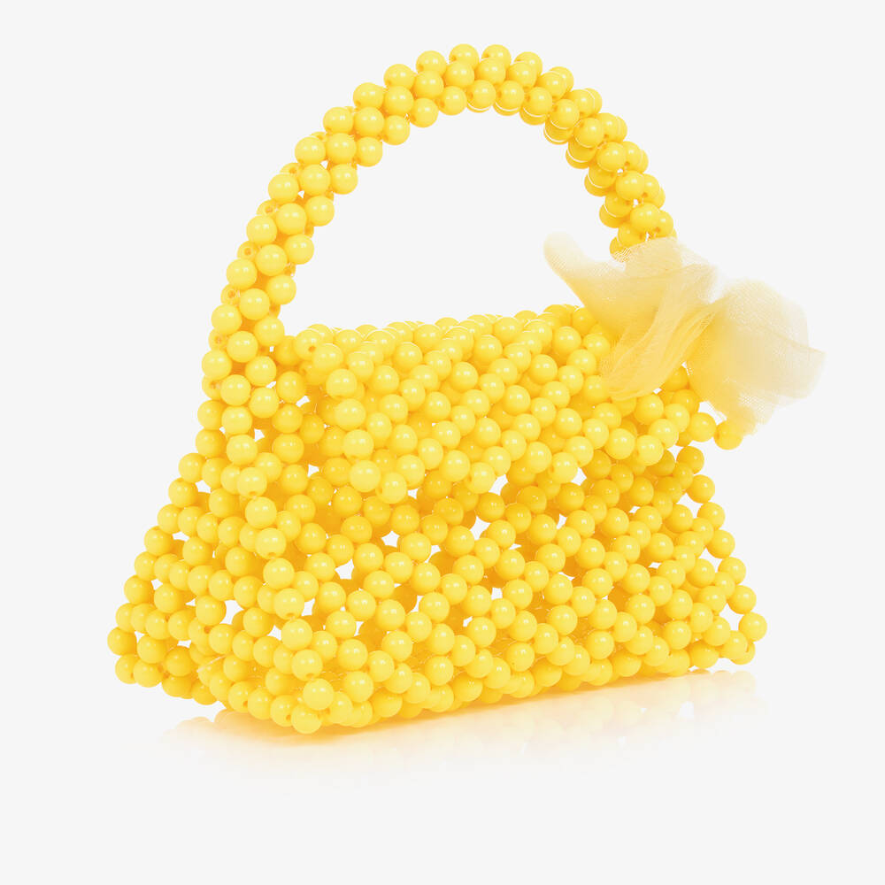 موناليزا-حقيبة يد لون أصفر للبنات (19 سم) | Childrensalon Outlet