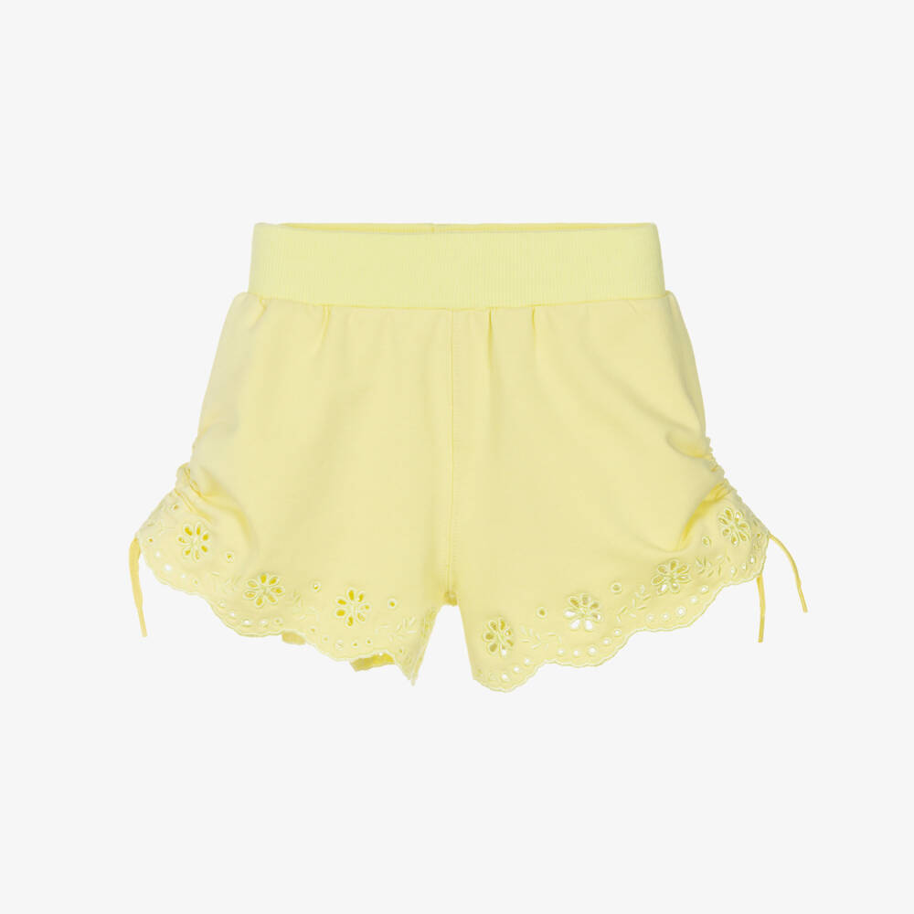 Monnalisa-Желтые шорты для девочек | Childrensalon Outlet