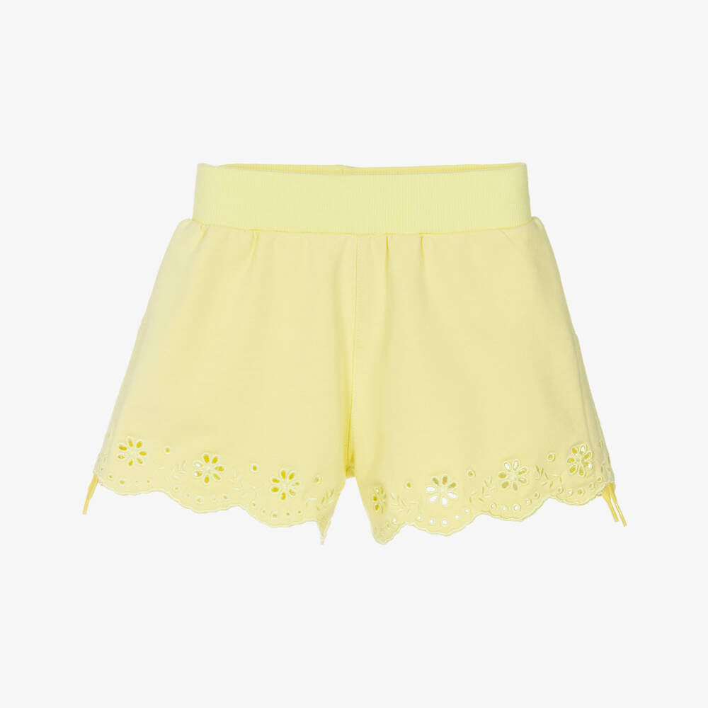 Monnalisa-Желтые шорты для девочек | Childrensalon Outlet