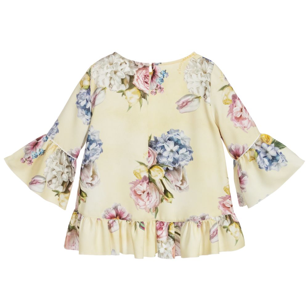 Elegant floral blouse Monnalisa Girls Clothing Blouses 