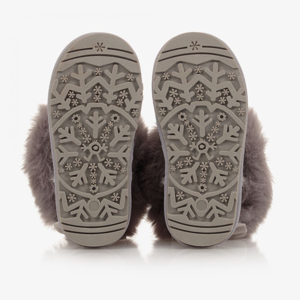 Monnalisa - Botas grises con pelo sintético | Childrensalon Outlet