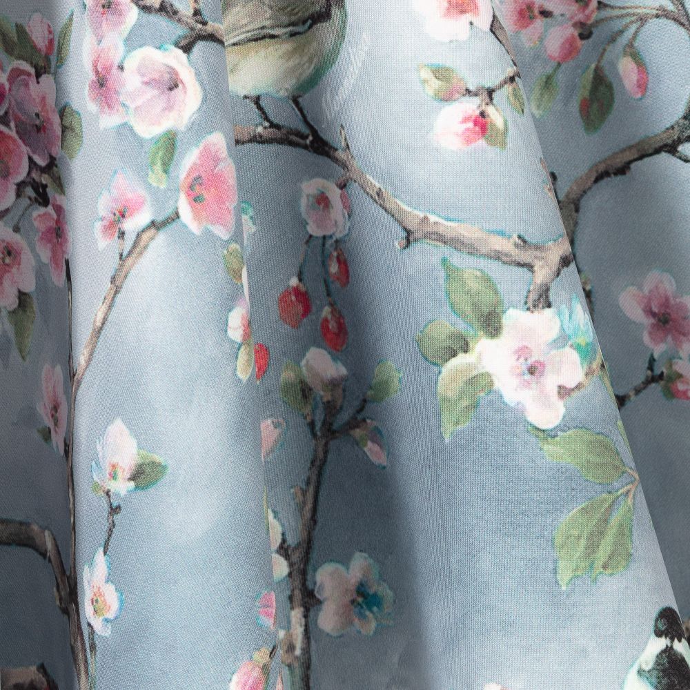 Monnalisa-Grey Floral Blossom Dress | Childrensalon Outlet