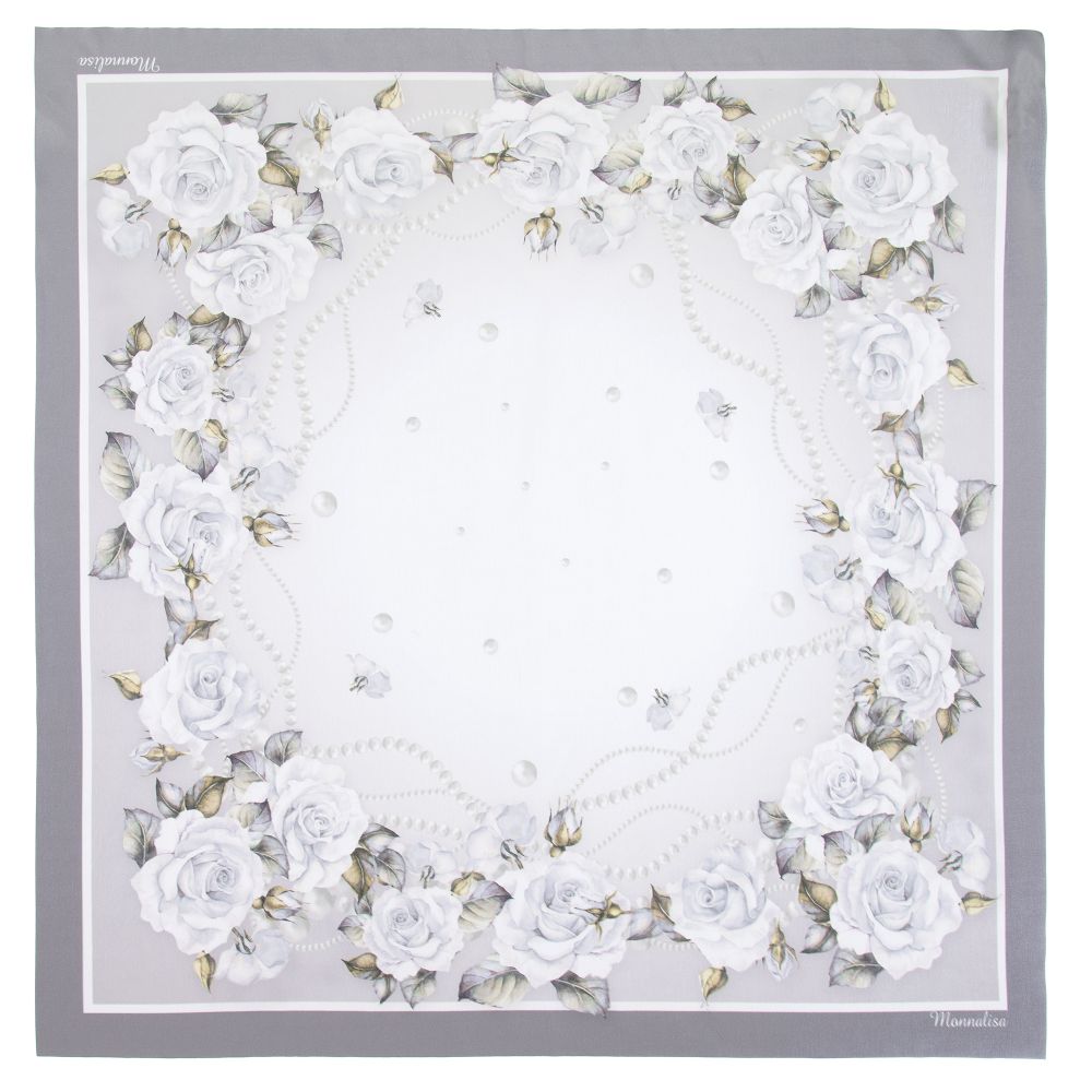 موناليزا-سكارف لون رمادي وعاجي للبنات | Childrensalon Outlet