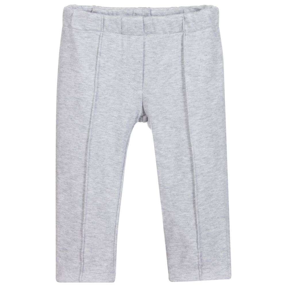 Monnalisa-Брючный комплект цвета слоновой кости и серого цвета | Childrensalon Outlet