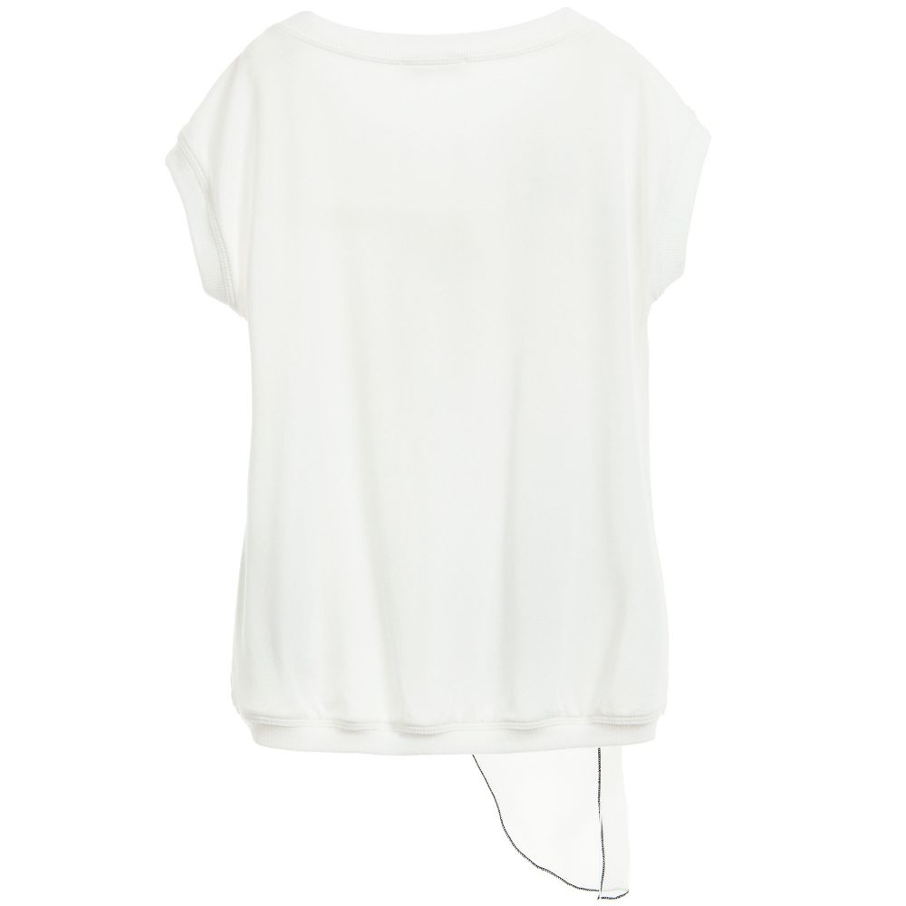 موناليزا Chic-ت-شيرت عاجي بطبعة فتاتة أنيقة | Childrensalon Outlet