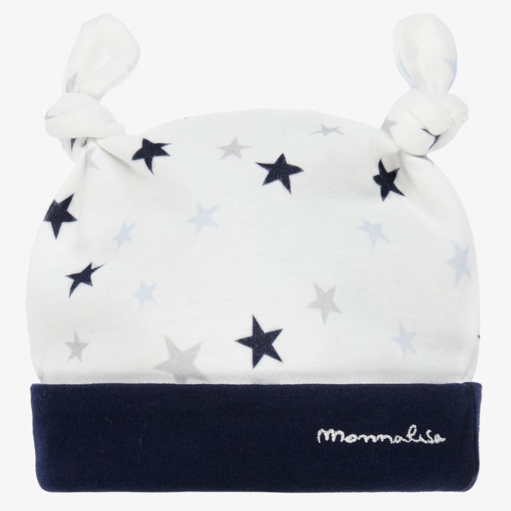 Monnalisa-Ivory Cotton Baby Hat | Childrensalon Outlet