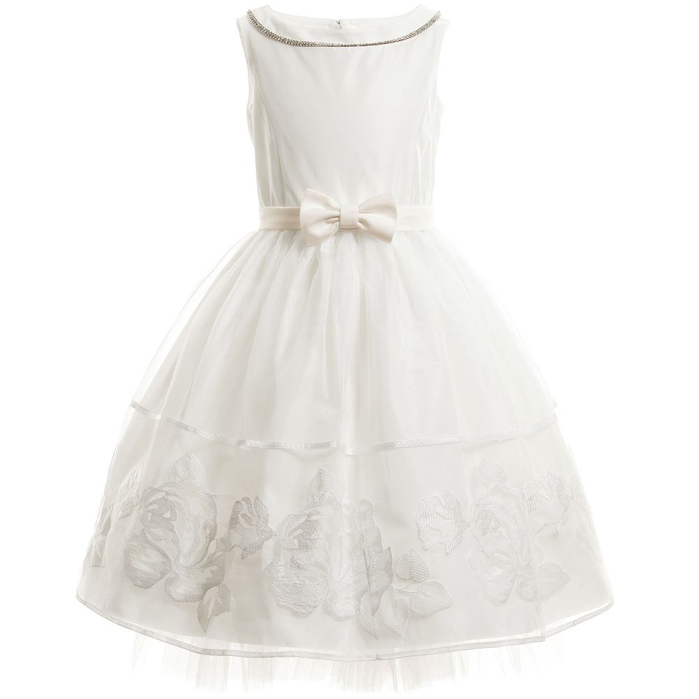 Monnalisa Шик-Ivory Couture Dress | Childrensalon Outlet