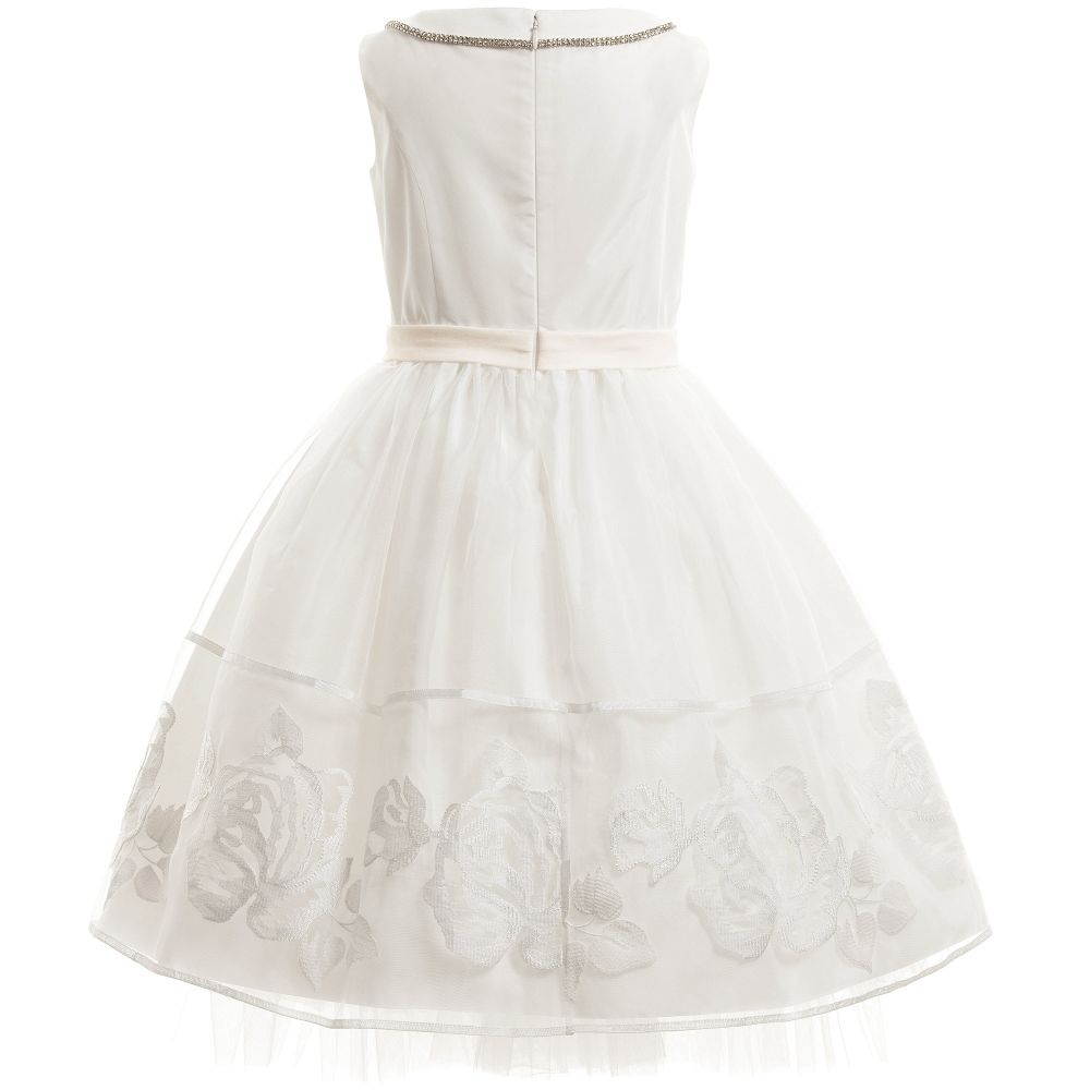 Monnalisa Chic-Ivory Couture Dress | Childrensalon Outlet
