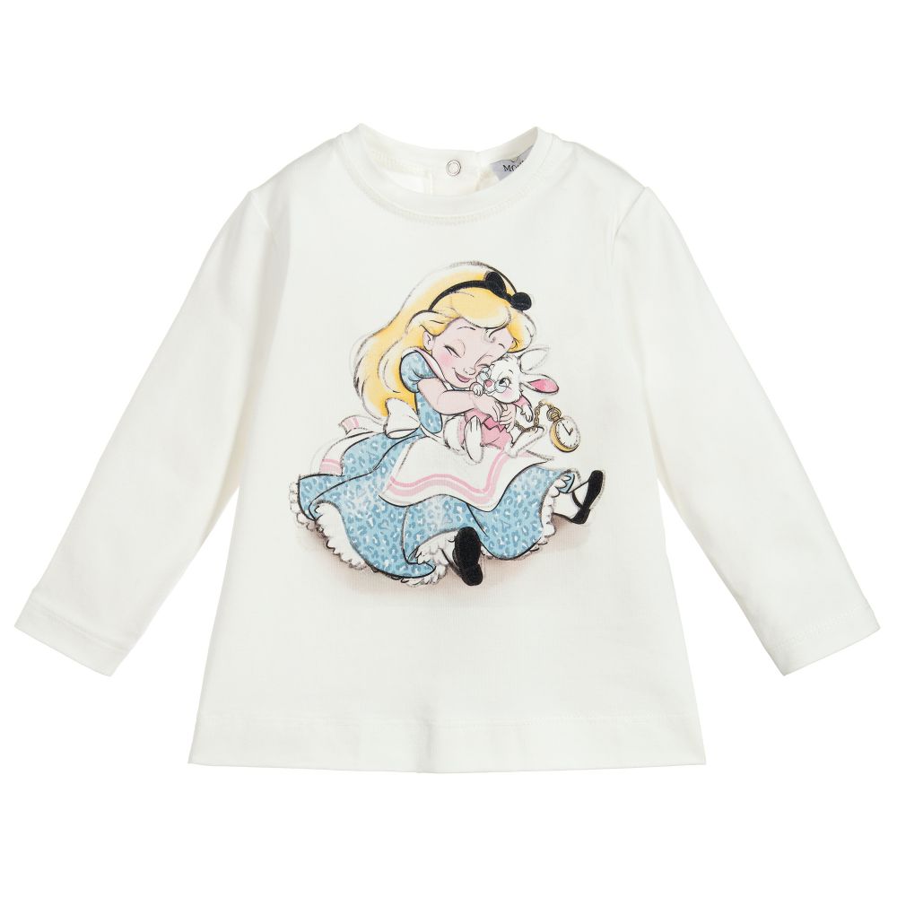 Monnalisa - Top Disney ivoire en coton | Childrensalon