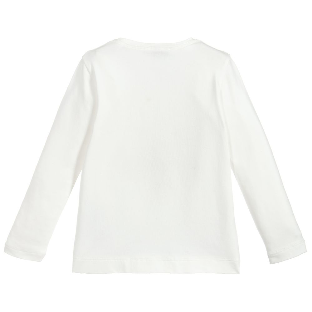 Monnalisa-Ivory Disney Cotton Top  | Childrensalon Outlet