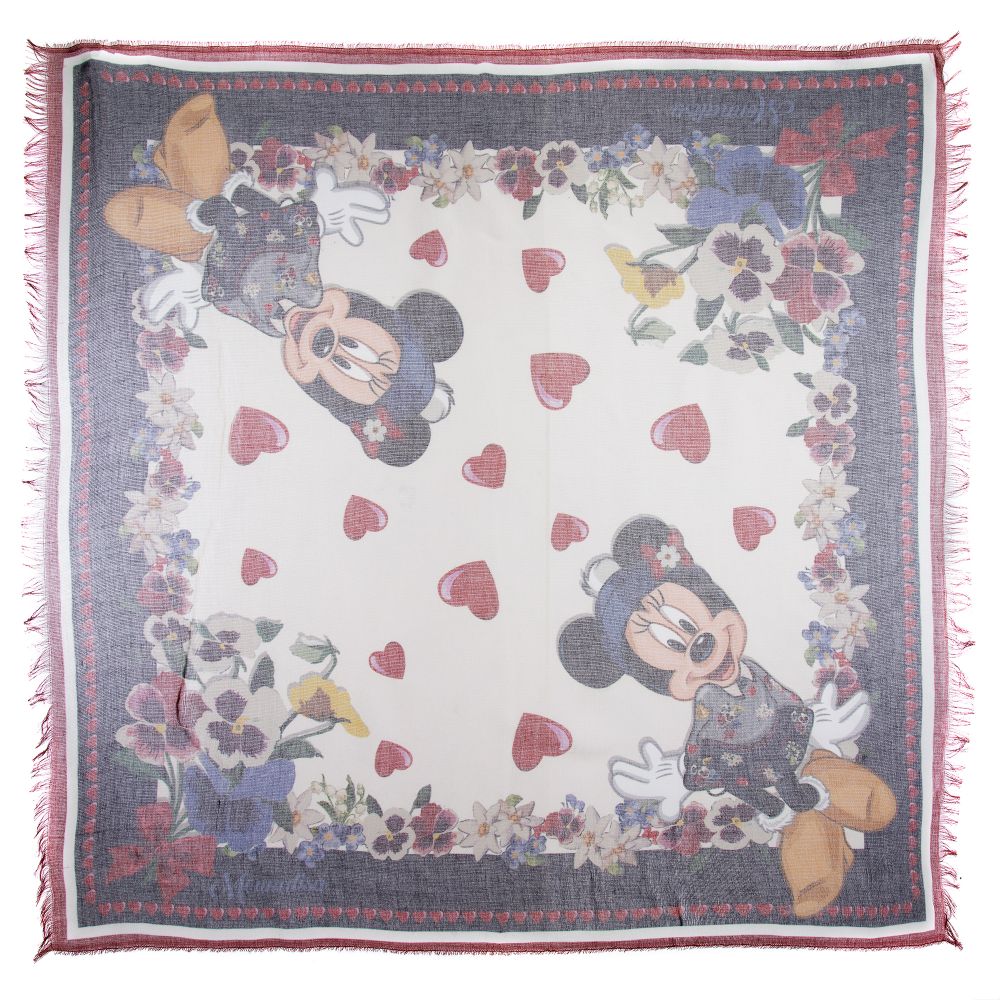 Monnalisa-Ivory Disney Scarf (69cm) | Childrensalon Outlet