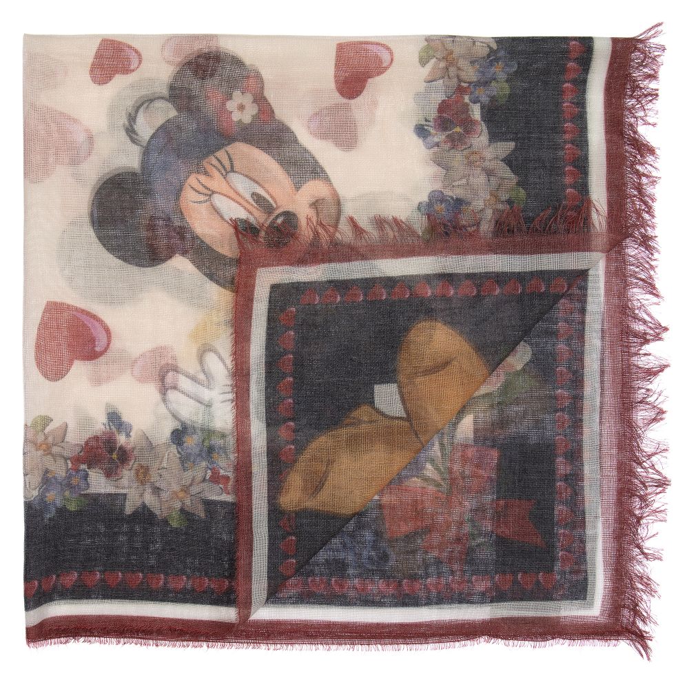 Monnalisa-Ivory Disney Scarf (69cm) | Childrensalon Outlet