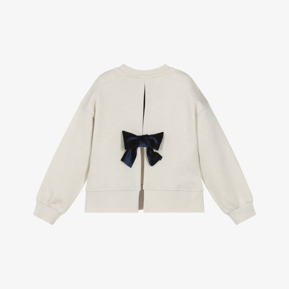 Monnalisa-Ivory Minnie Mouse Sweatshirt | Childrensalon Outlet