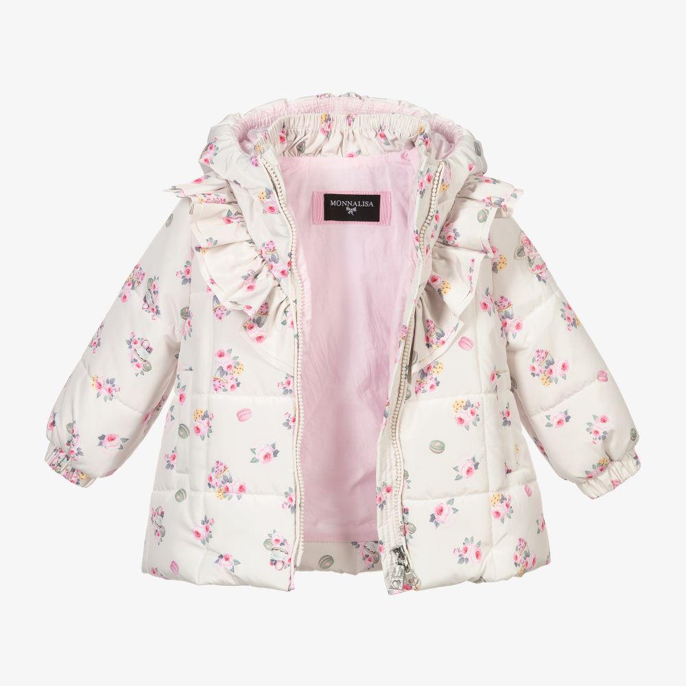 Pink floral coat on sale